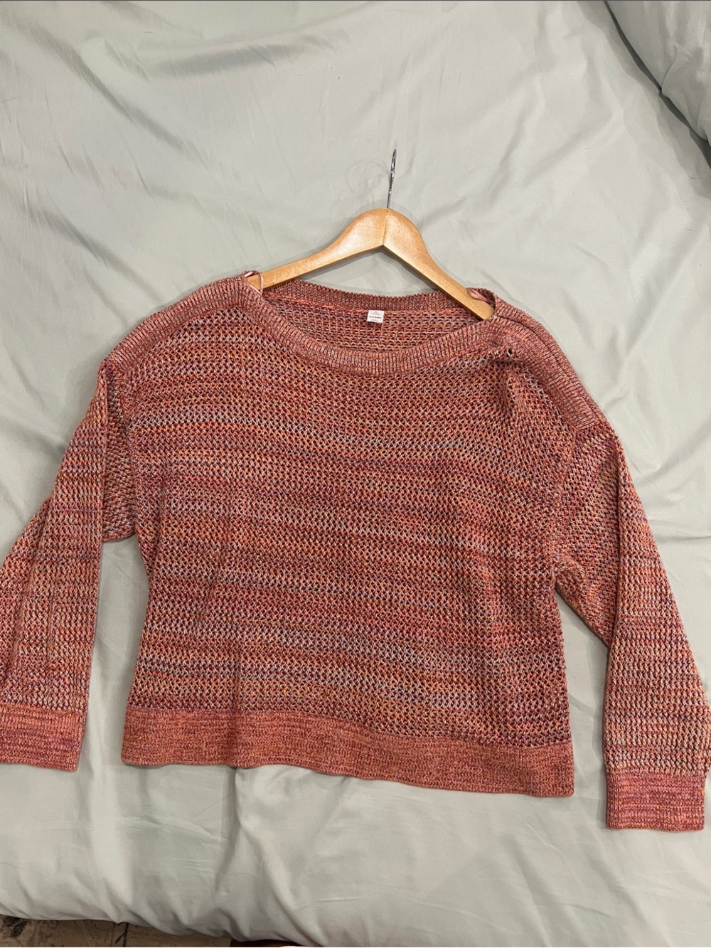 Old Navy Open-Weave Multicolor Crewneck Sweater